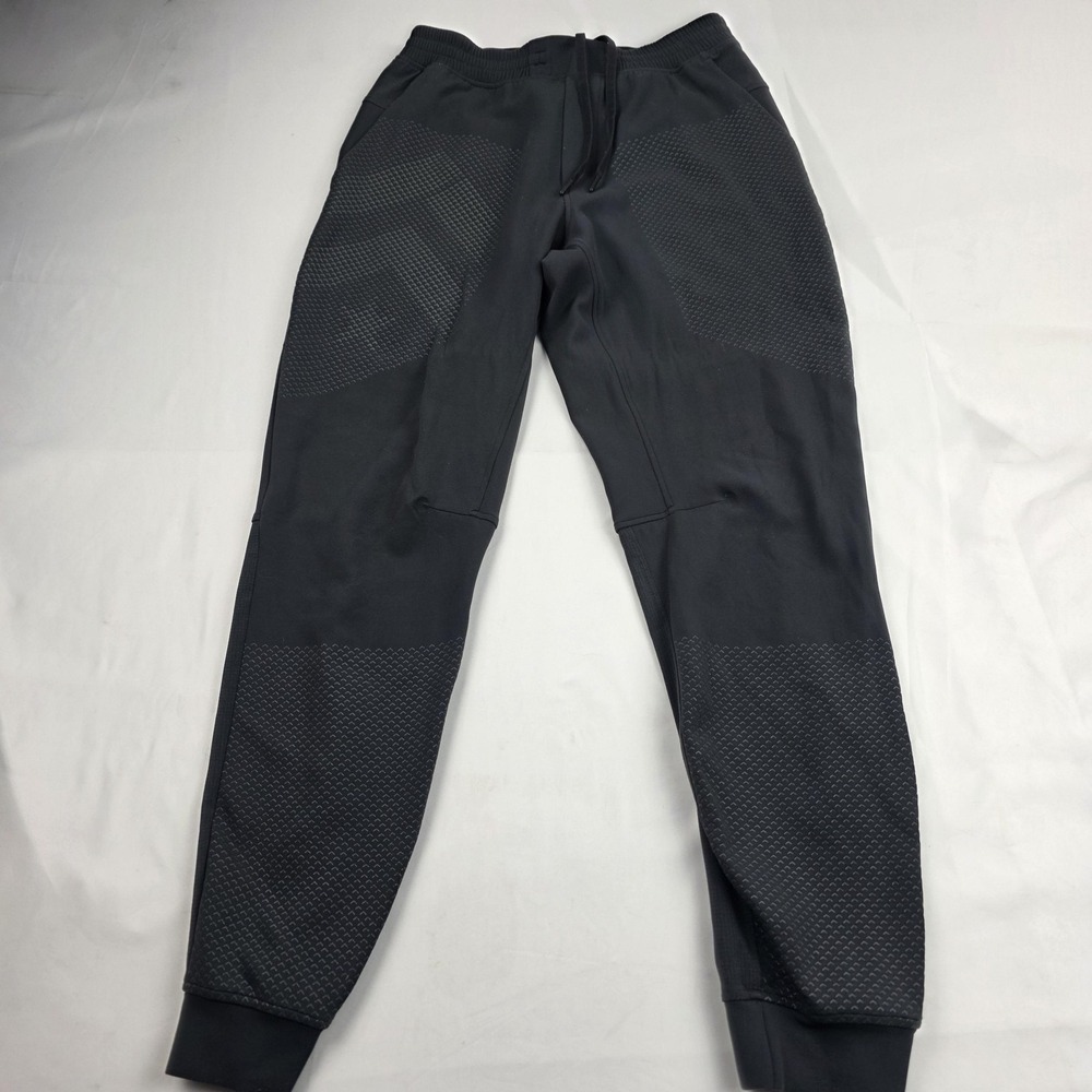 Lululemon Joggers Pants Mens Medium Black Knit Textured Zip Pocket Tapered